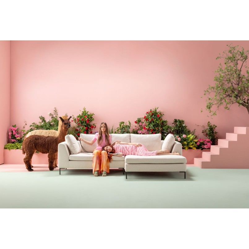 Beige contemporary corner sofa - Gianni - Kare Design