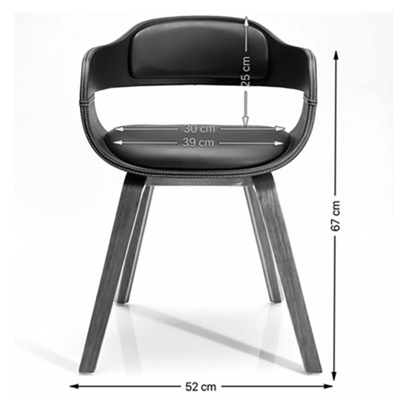 Chaise en bois noire - Costa Walnut - Kare Design