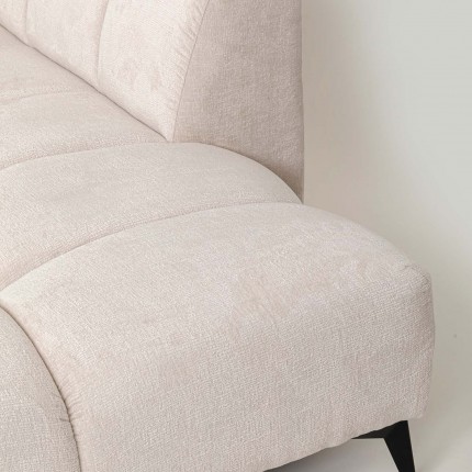 Canapé d'angle Nia droite velours crème Kare Design