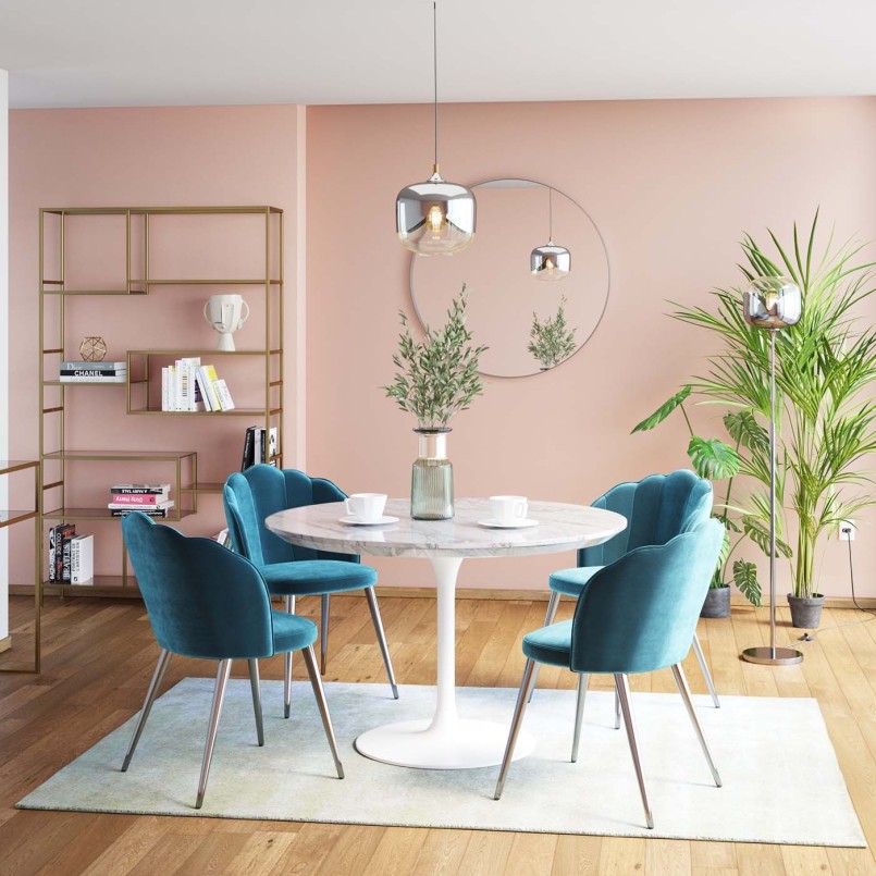 Ronde tafel in mineraalmarmer - Veneto - Kare Design