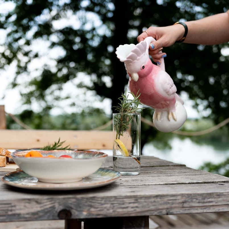 Assiettes creuses blanches et bleues en faïence - Organic - Kare Design