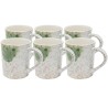 Mugs en grès blanc et vert - Biscotti - Kare Design