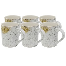Gele steengoed mokken set van 6 - Biscotti - Kare Design