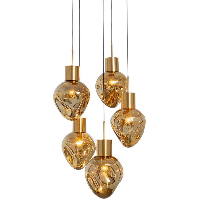 Gouden glazen hanglamp - Supernova - Kare Design