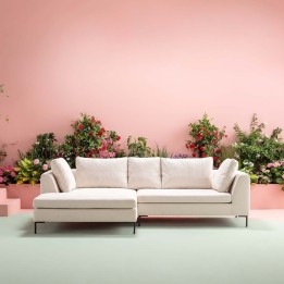 Canapé d'angle contemporain beige - Gianna - Kare Design