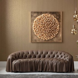 Vintage upholstered leather sofa - Drapes - Kare Design