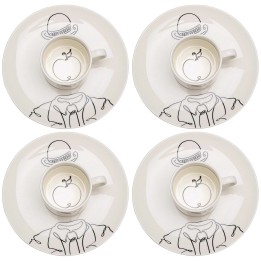 Zwart-witte koffiekopjes voor mannen - Favola - Kare Design