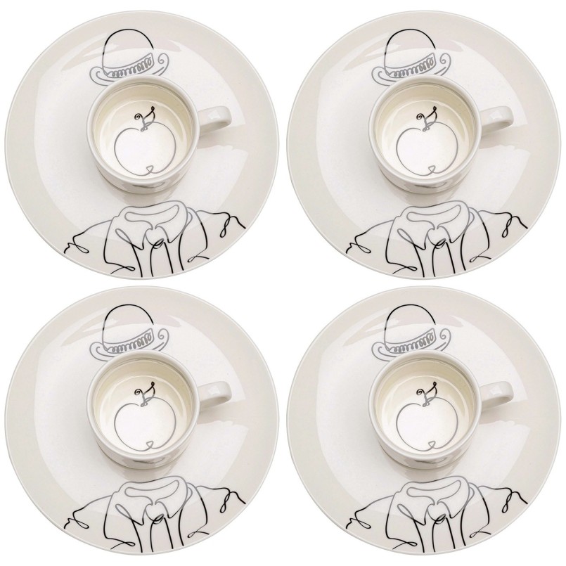 Black and white coffee cups for men - Favola - Kare Design