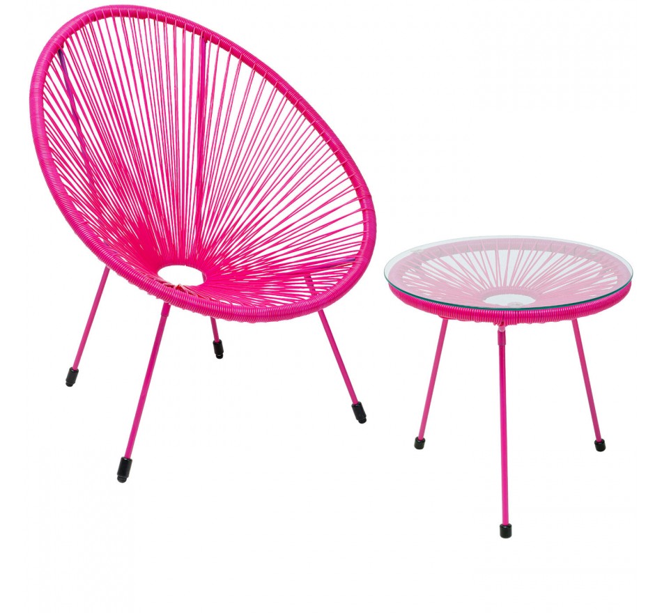 Outdoor Set Acapulco Mono pink Kare Design