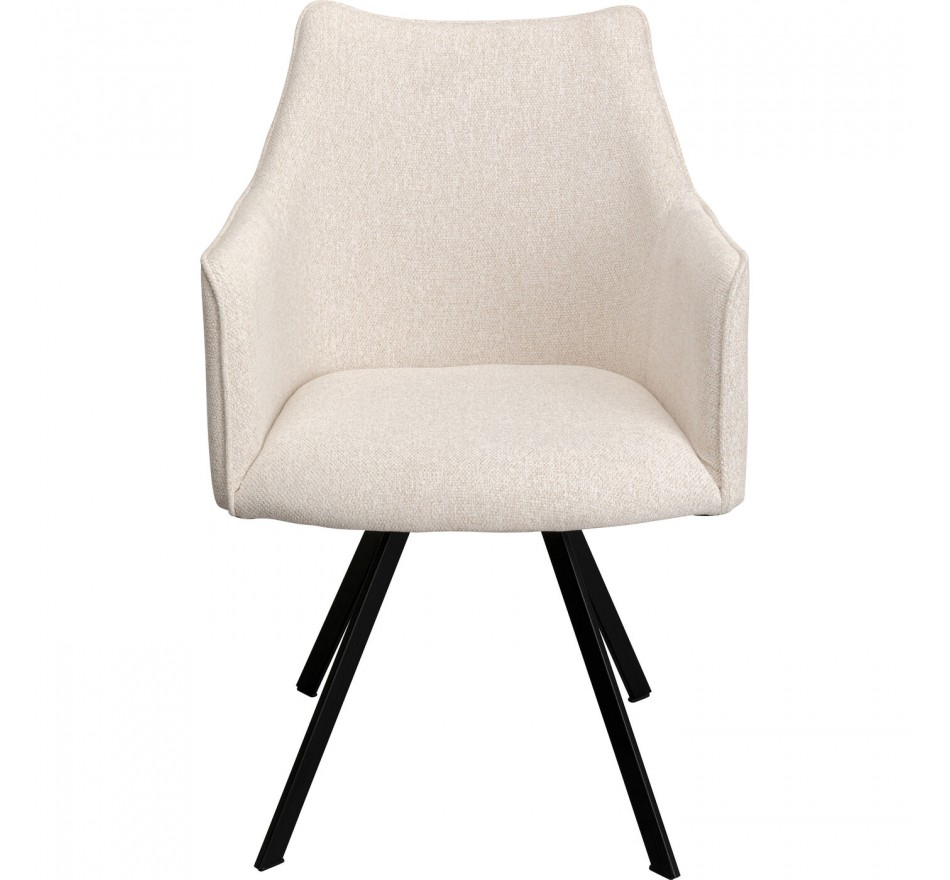 Draaistoel met armleuningen Modino creme Kare Design