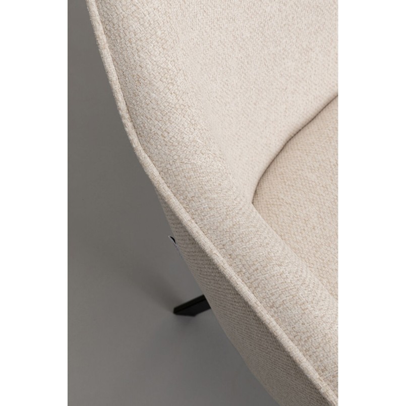 Chaise pivotante Modino crème