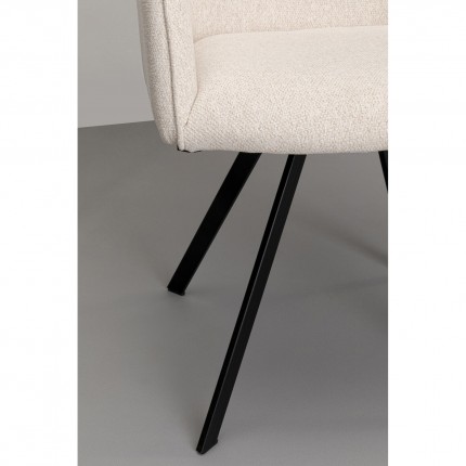 Draaistoel met armleuningen Modino creme Kare Design