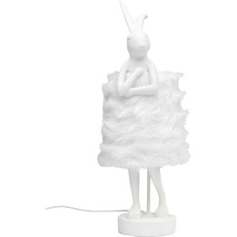 Lampe à poser Animal Rabbit Fur blanc/argenté 68cm