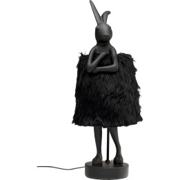 Lampe à poser Animal Rabbit Fur noir/doré 68cm