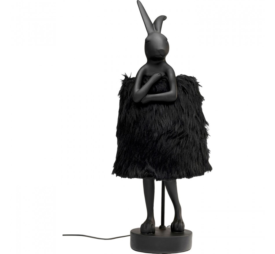 Tafellamp Animal konijn Fluff 68cm zwart Kare Design