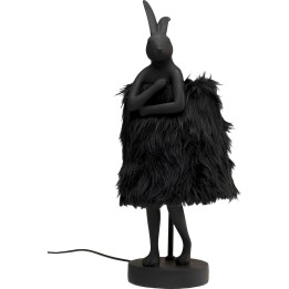 Lampe à poser Animal Rabbit Fur noir/doré 50cm