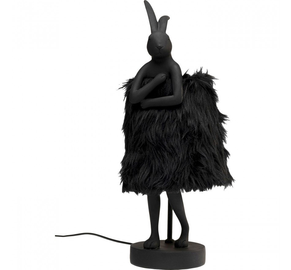 Tafellamp Animal konijn Fluff 50cm zwart Kare Design