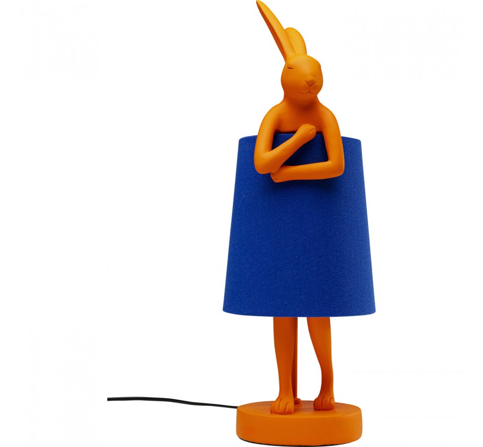 Tafellamp Animal konijn 50cm oranje en blauw Kare Design