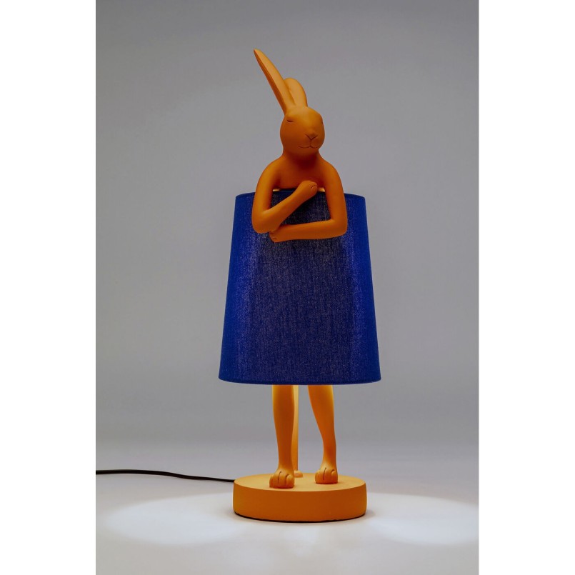 Lampe à poser Animal Rabbit orange/bleu 50cm