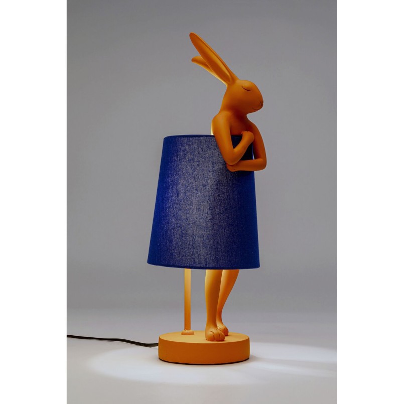 Lampe à poser Animal Rabbit orange/bleu 50cm