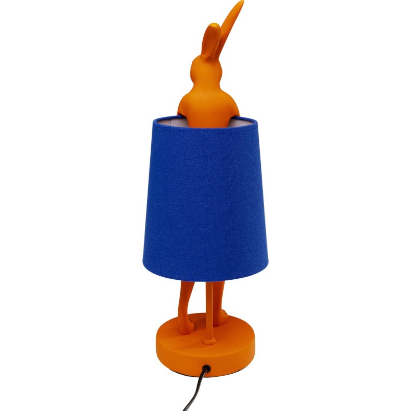 Lampe à poser Animal Rabbit orange/bleu 50cm