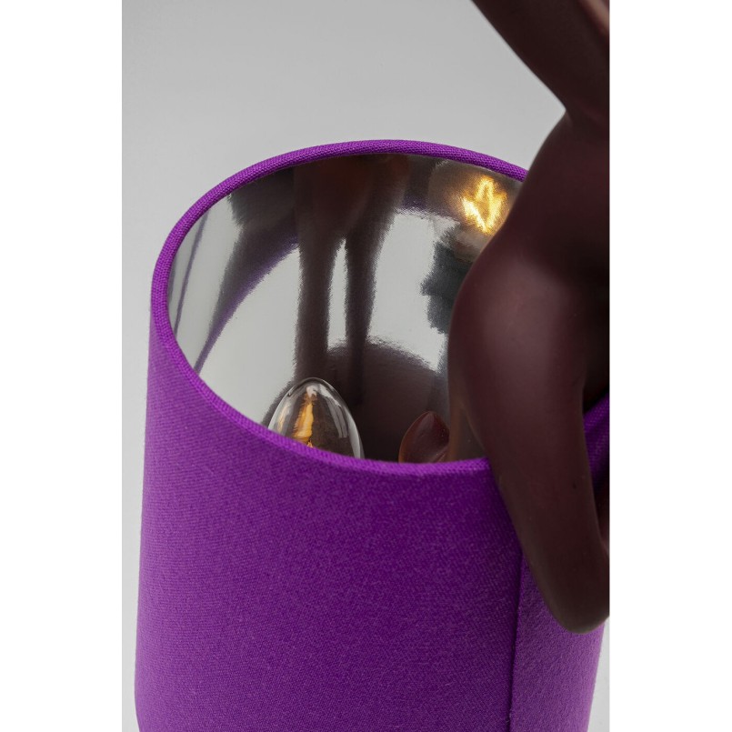 Lampe à poser Animal Rabbit rouge/violet 50cm