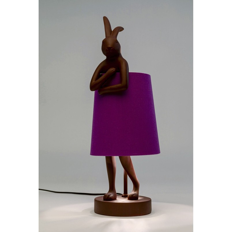 Lampe à poser Animal Rabbit rouge/violet 50cm