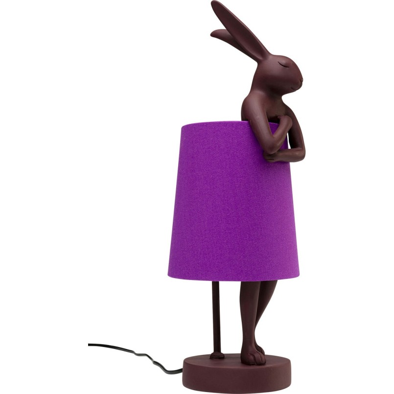 Lampe à poser Animal Rabbit rouge/violet 50cm