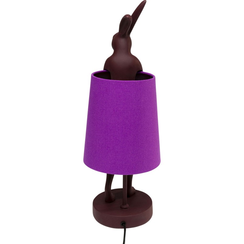 Lampe à poser Animal Rabbit rouge/violet 50cm