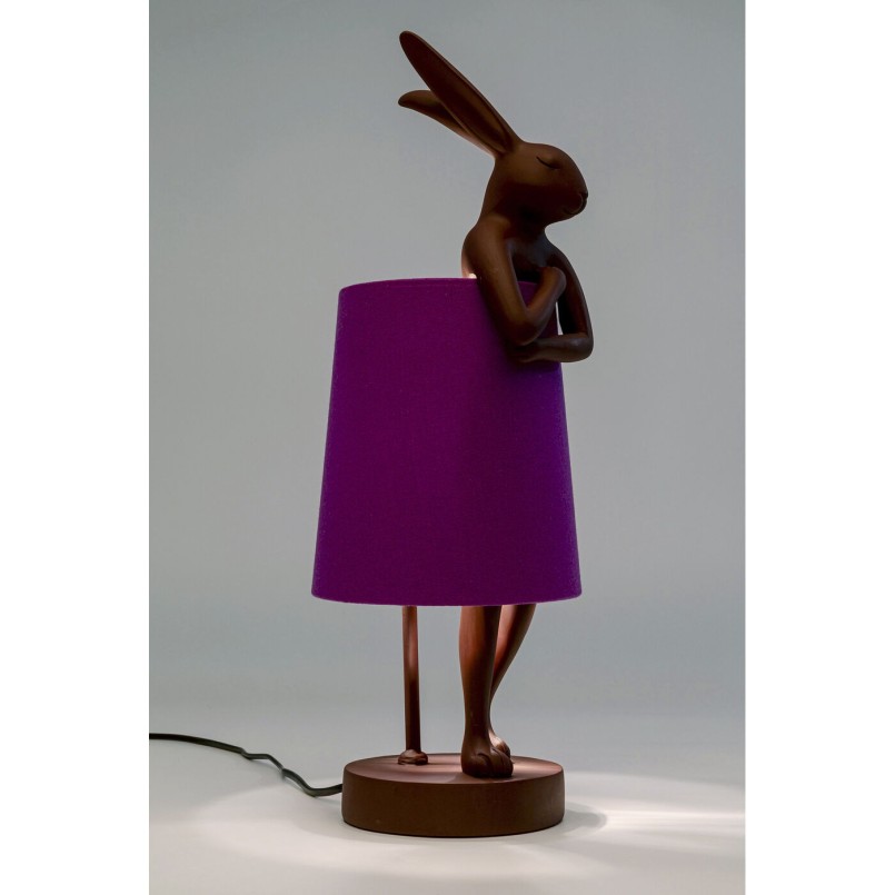 Lampe à poser Animal Rabbit rouge/violet 50cm