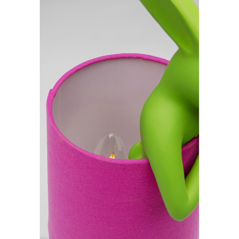 Lampe à poser Animal Rabbit vert/fuchsia 50cm