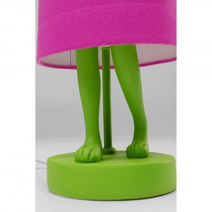Lampe Animal lapin 50cm verte et rose Kare Design