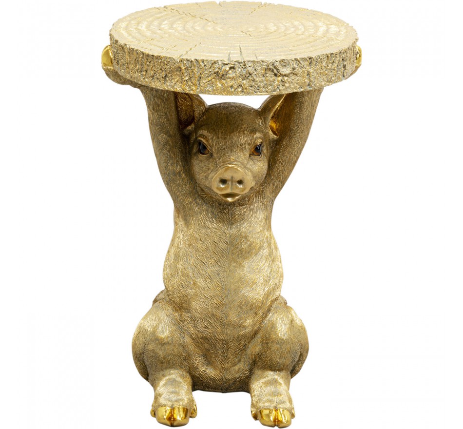 Bijzettafel Animal goud varken Kare Design