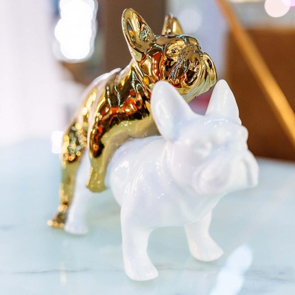 Woonaccessoires Love Dogs wit en goud Kare Design