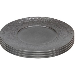 Assiettes noires en grès - Cosmsos - Kare Design