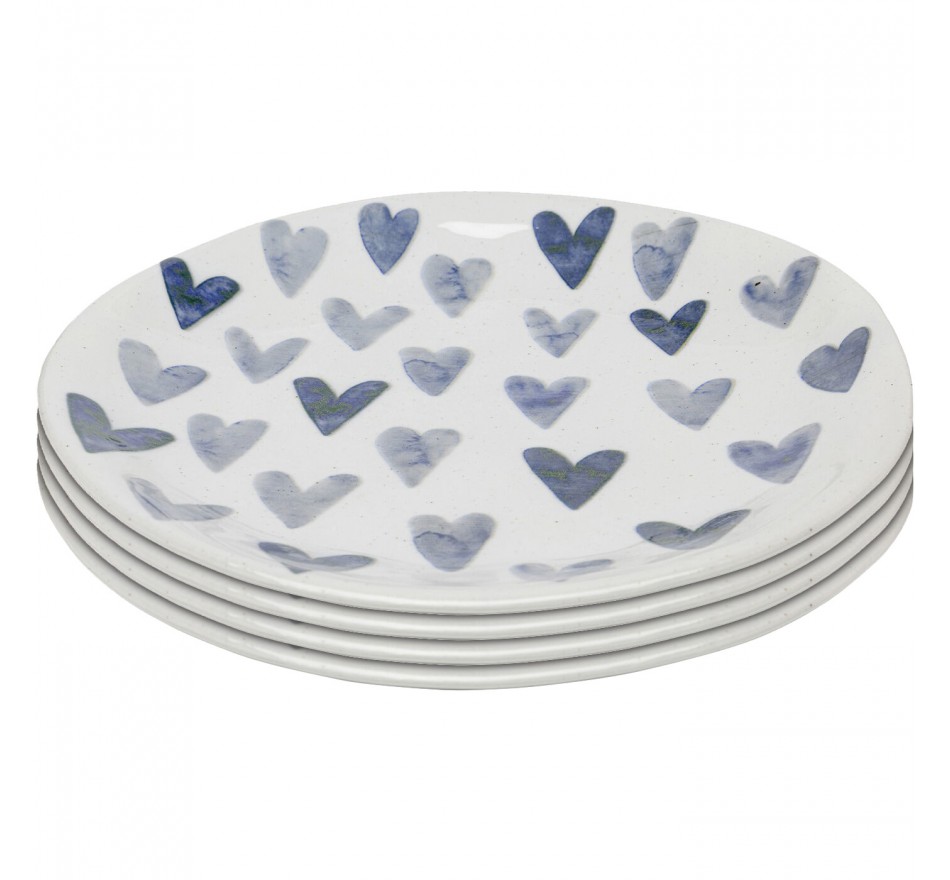 Plate Cuori Ø28cm (4/set) Kare Design