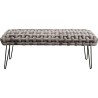 Grijs fluwelen bankje met groot gaaseffect - Weave - Kare Design