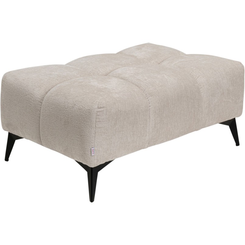 Voetsteun van crèmekleurig fluweel - Nia - Kare Design