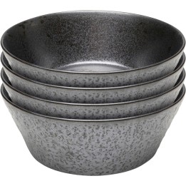 Black stoneware bowls set of 4 - Cosmos - Kare Design