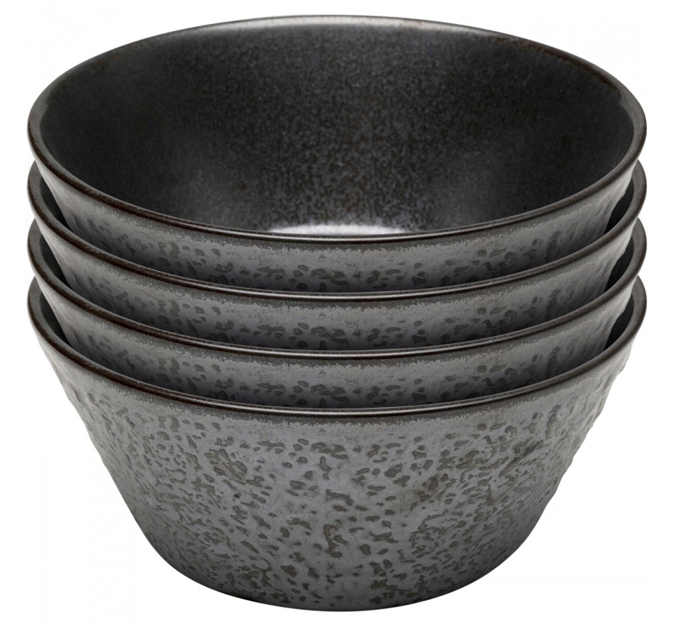 Kommen Cosmos zwart Ø15cm (4/set) Kare Design