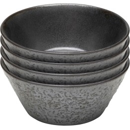 Black stoneware bowls set of 4 - Cosmos - Kare Design