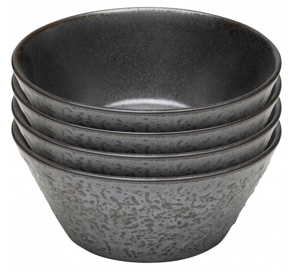 Bols Cosmos noirs 13cm set de 4 Kare Design