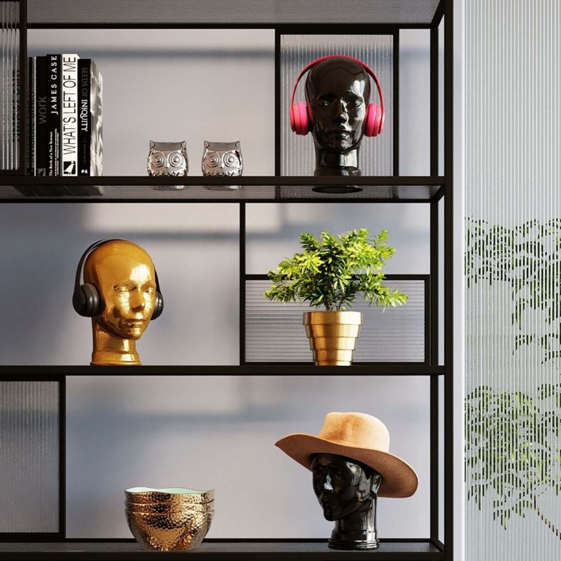 Modern black headphone holder - Kare Desin