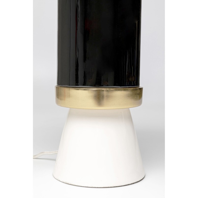 Lampe à poser Josy blanc-noir 51cm