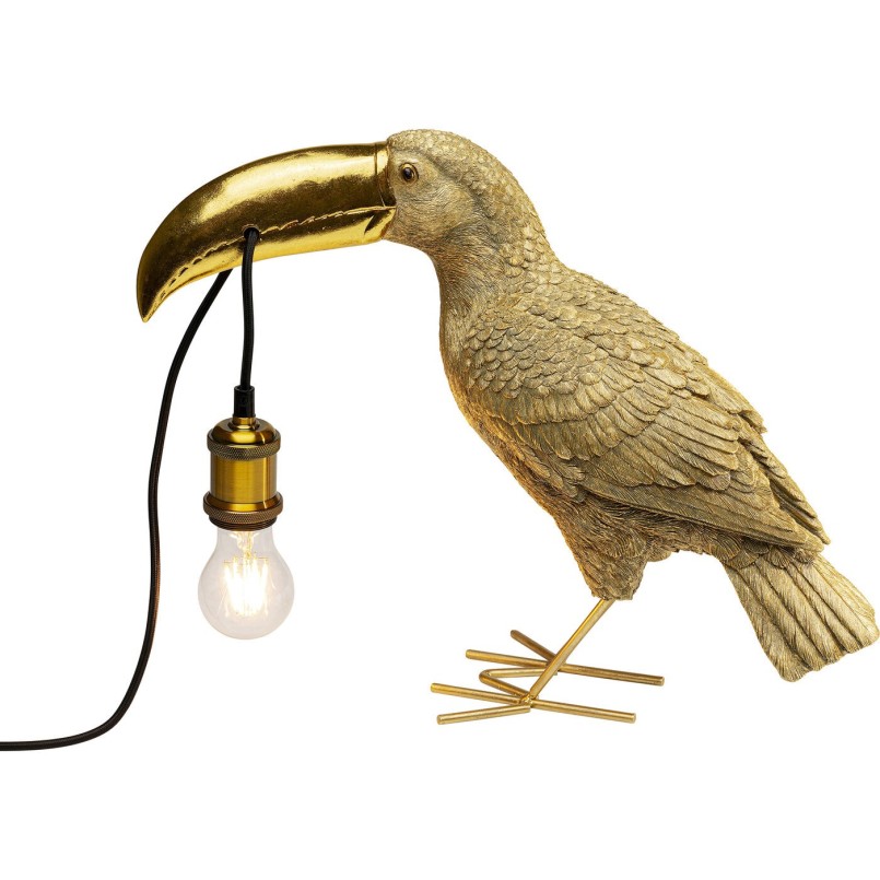 Lampe à poser Toucan doré 42cm