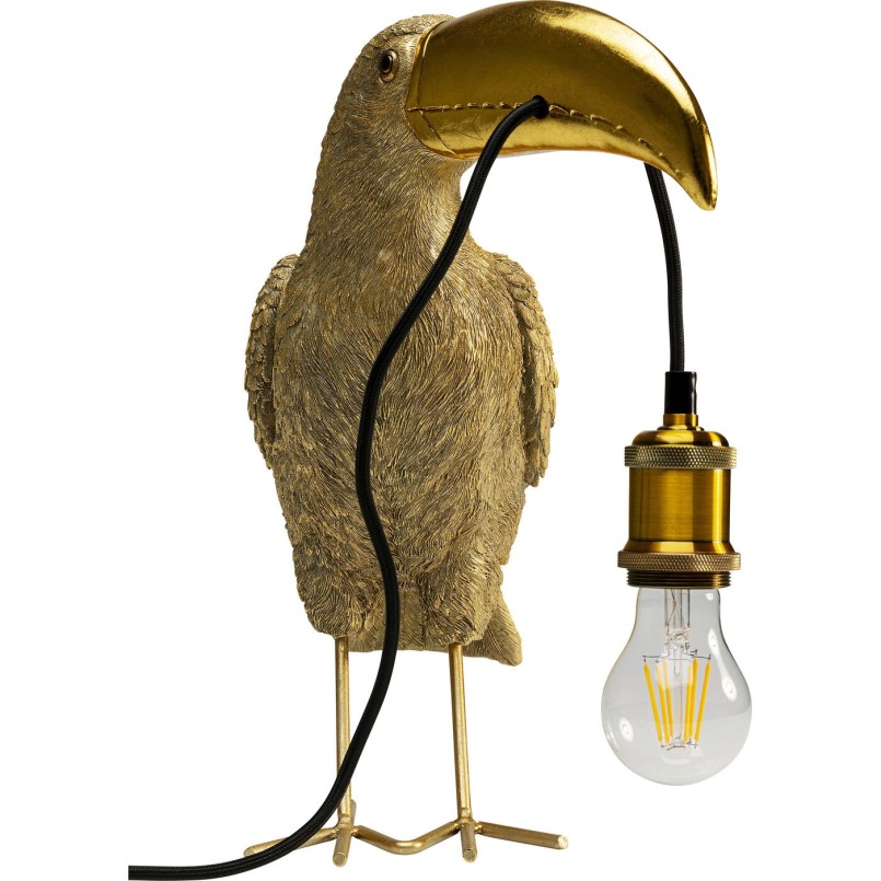 Lampe à poser Toucan doré 42cm