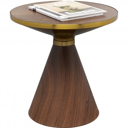 Table d'appoint Cono 50cm noyer Kare Design