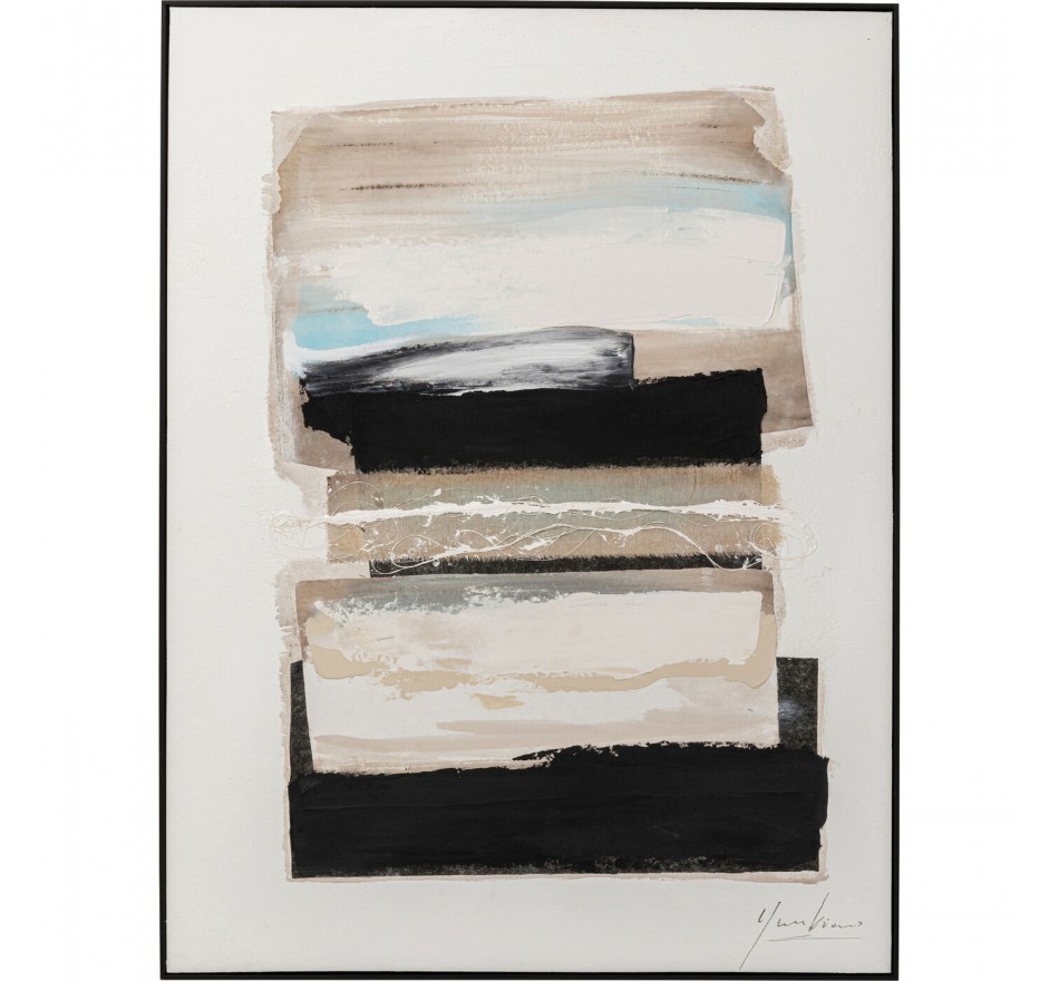 Schilderij Lontano 90x120cm beige Kare Design