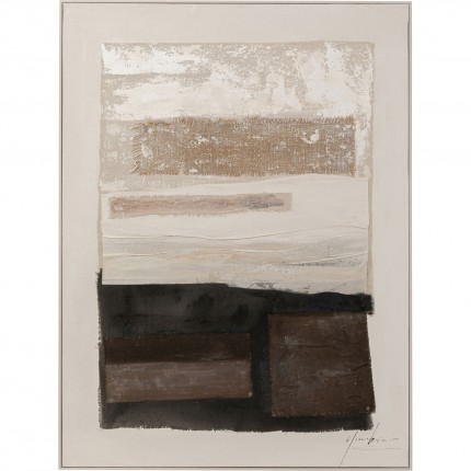 Schilderij Lontano 90x120cm beige Kare Design