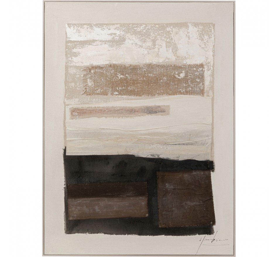 Schilderij Lontano 90x120cm beige Kare Design